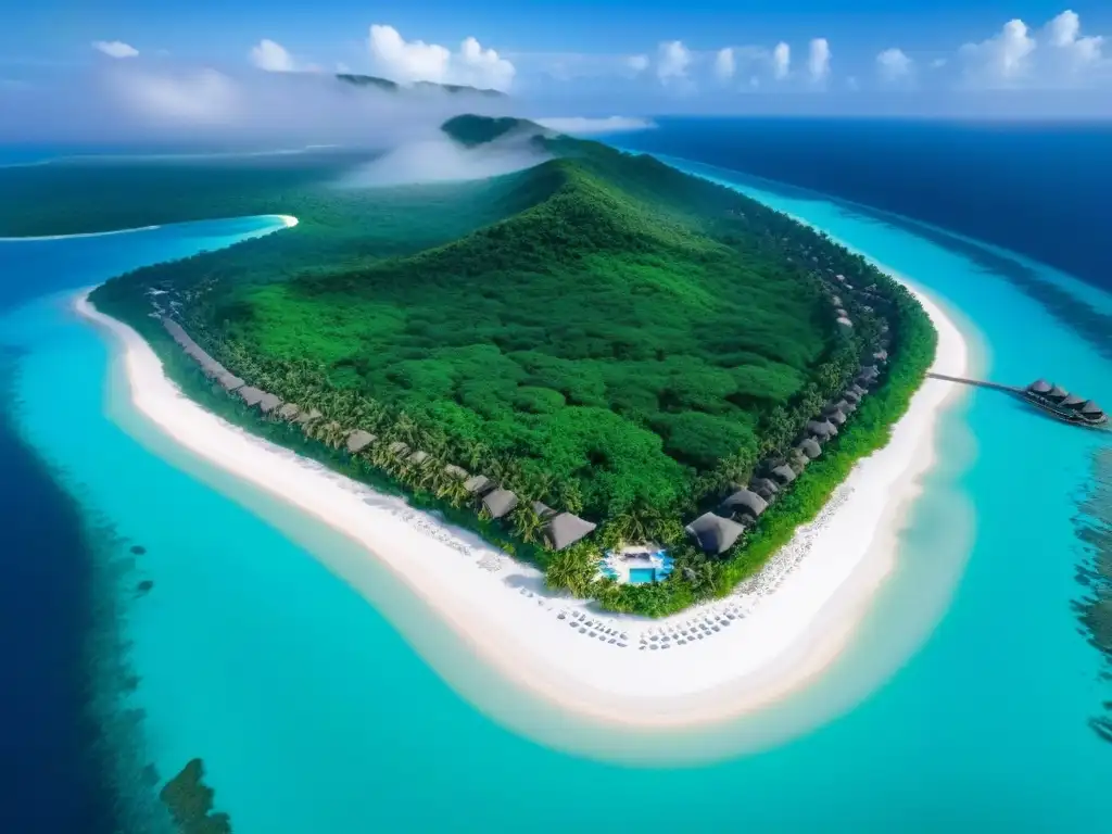 Paraíso exclusivo: resort de lujo en isla privada Alianzas estratégicas en resort de lujo en isla privada: playas blancas, aguas turquesas y arquitectura moderna