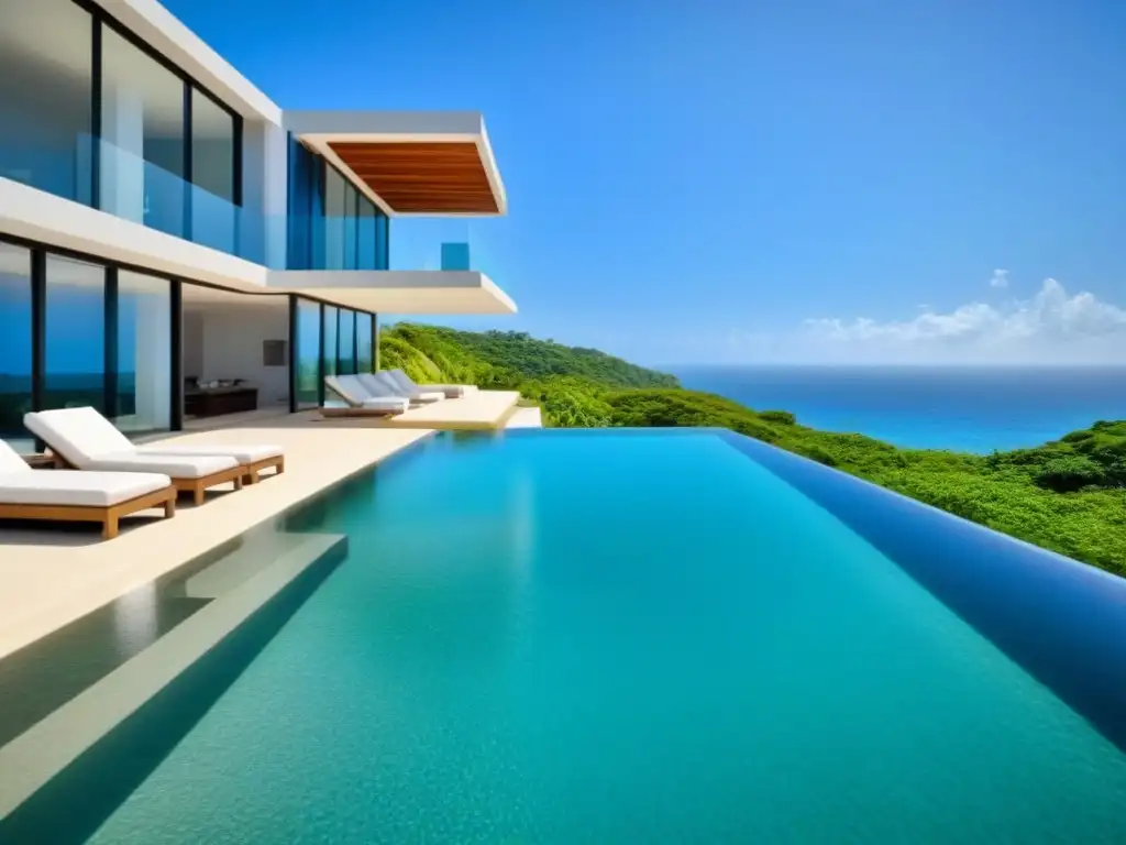 Espectacular propiedad de alquiler vacacional de lujo con piscina infinita y vistas impresionantes al mar Alquiler vacacional corto en propiedad lujosa con impresionante piscina infinita y vistas panorámicas