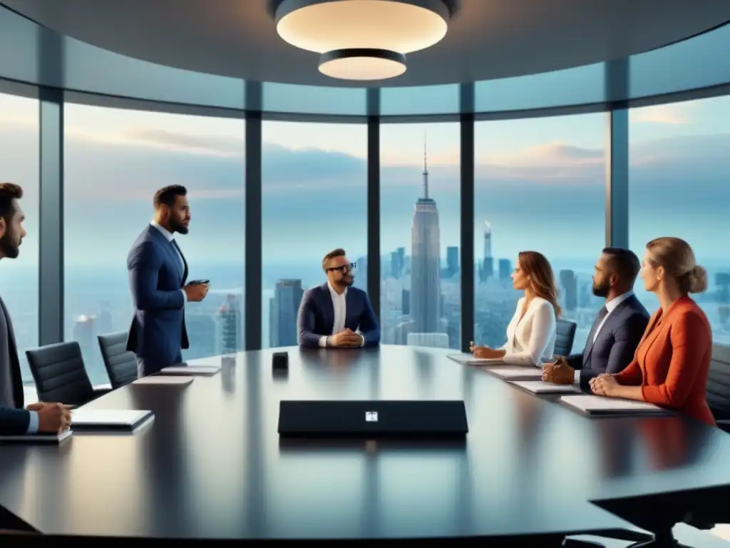 Expertos inmobiliarios en moderna reunión de negocios Un ambiente moderno y colaborativo de expertos inmobiliarios con perspectiva inversor futuro inmobiliario