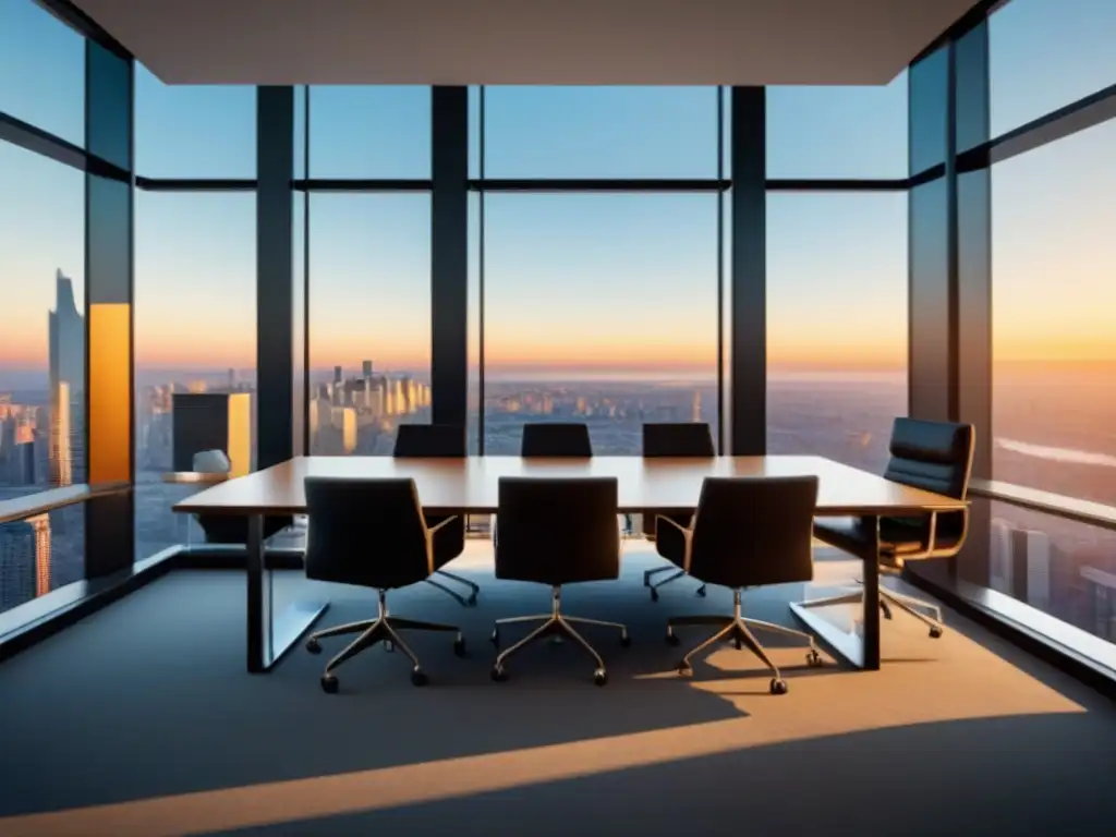 Oficina comercial moderna en la ciudad: imagen 8k detallada y profesional Un ambiente moderno y exitoso en una oficina inmobiliaria comercial con equipo diverso y profesional