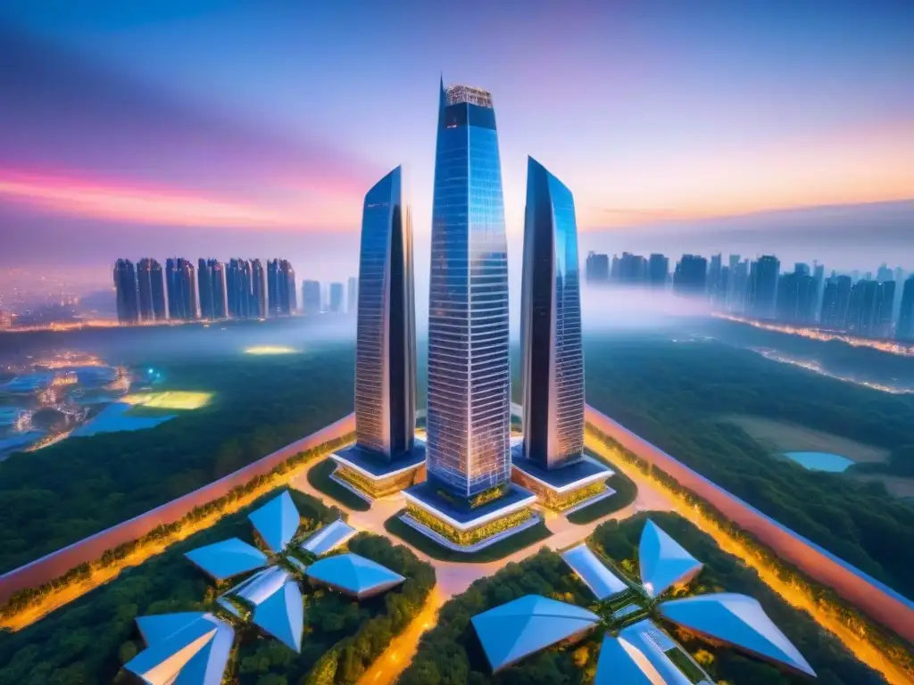 Complejo futurista de lujo: arquitectura innovadora y naturaleza Arquitectura futurista y naturaleza se fusionan en complejo de lujo