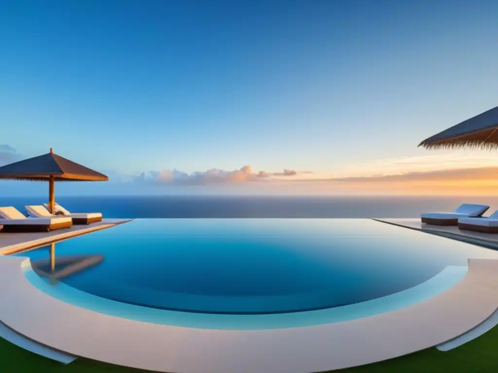 Resort de lujo: diseño contemporáneo y vistas infinitas Arquitectura de lujo en resort de tiempo compartido, con moderno diseño, piscina infinity y vistas al mar