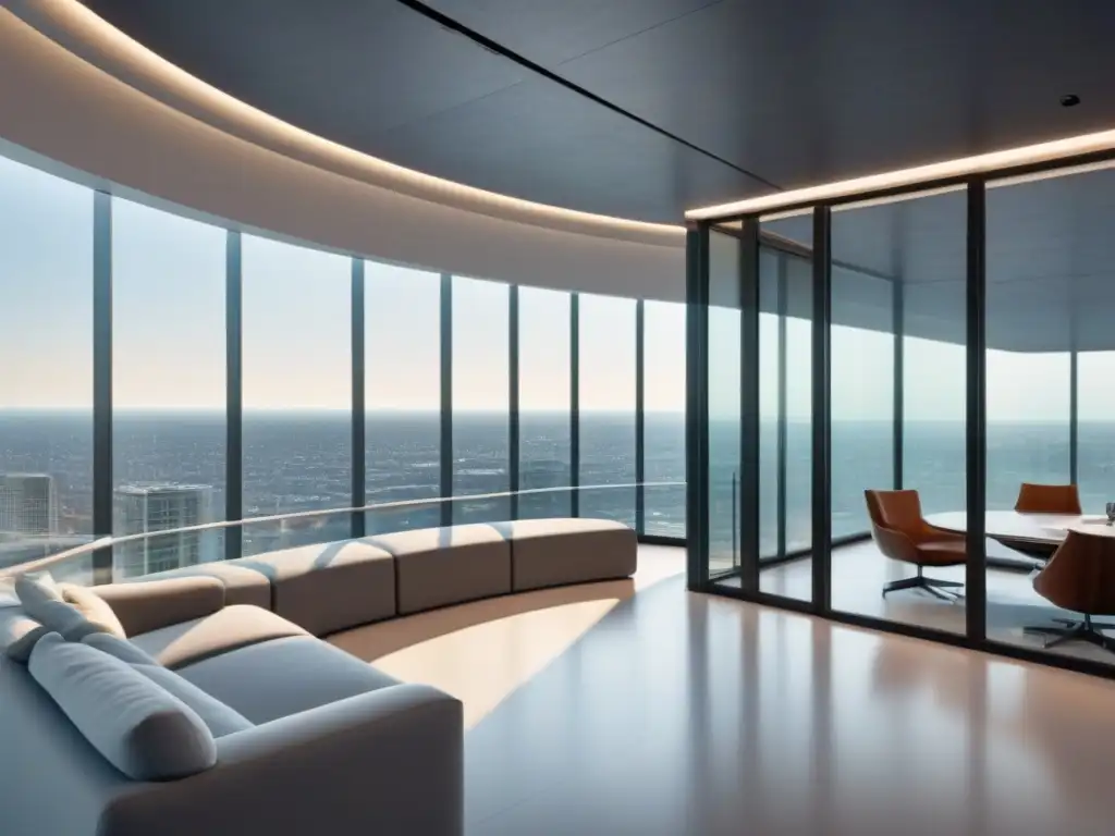 Edificio innovador con sistema de ventilación integrado Una arquitectura moderna con sistemas de ventilación en edificios integrados de forma innovadora