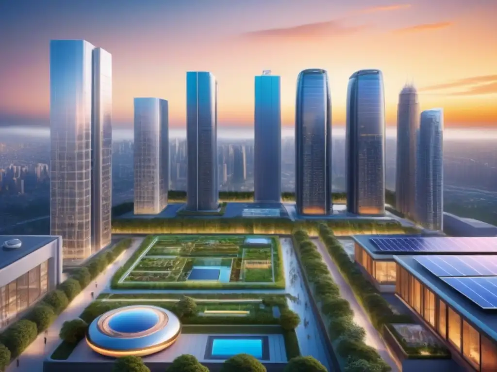Metrópolis futurista: integración de naturaleza y tecnología Invierte en bienes raíces con criptomonedas en una ciudad futurista con naturaleza integrada y tecnología de vanguardia