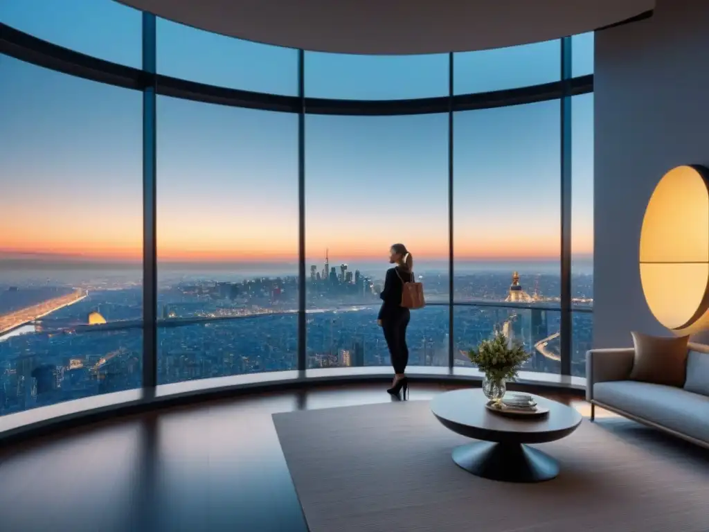 Penthouse moderno con vistas a la ciudad Invierte en bienes raíces internacionales con este lujoso ático moderno con vista a la ciudad