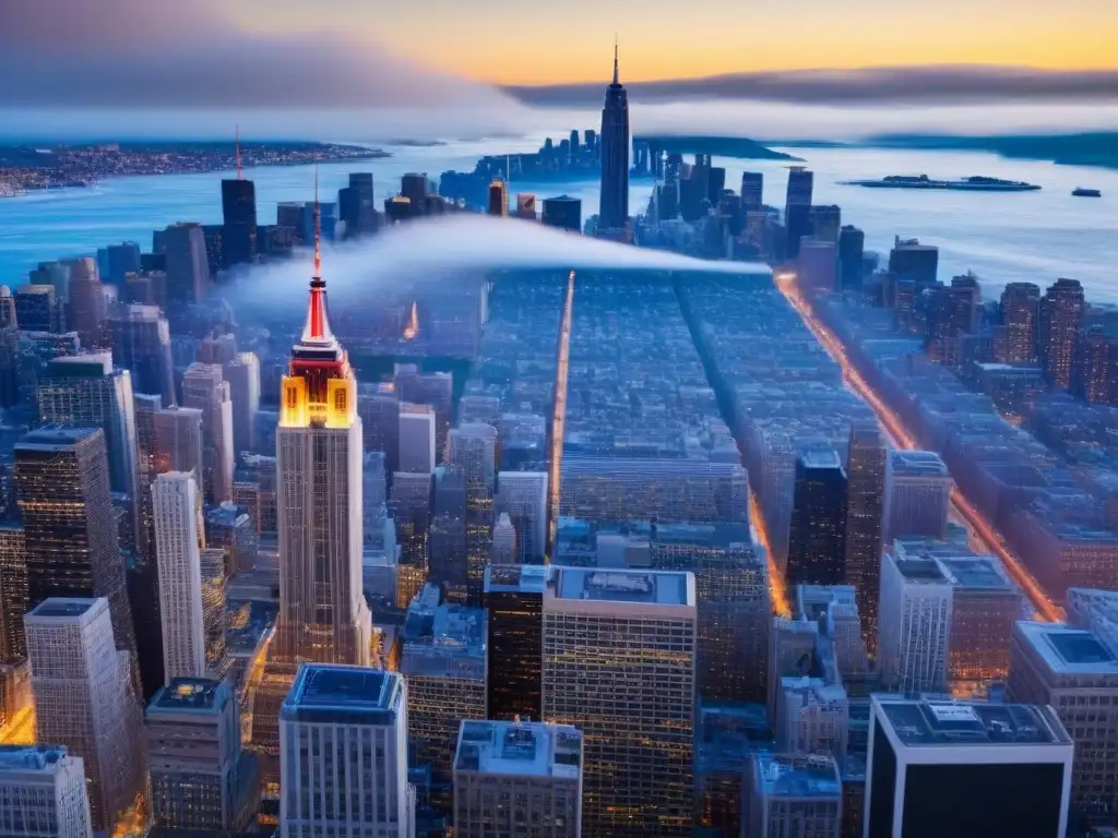 Vibrante ciudad de Norteamérica: diversidad cultural y arquitectónica en 8k Invertir en bienes raíces Norteamérica: Ciudad vibrante con rascacielos, gente diversa y emblemáticos paisajes urbanos