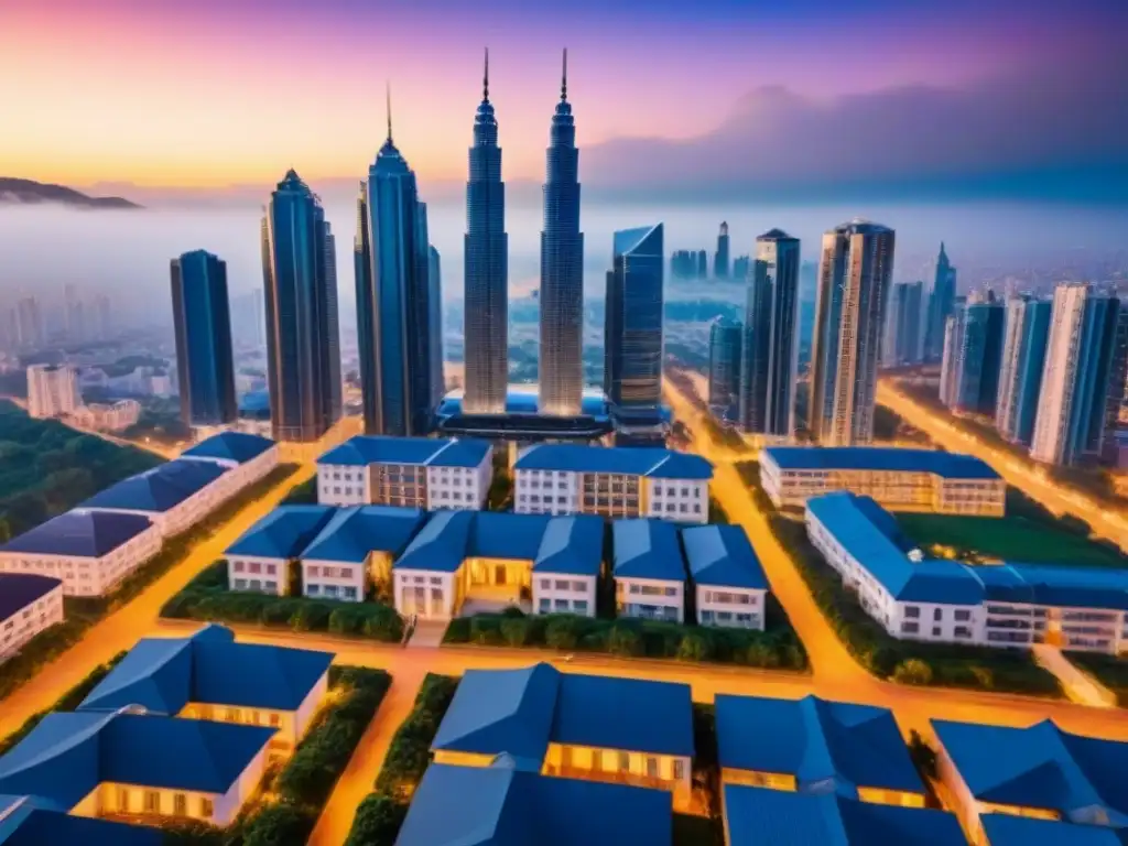 Inversiones inmobiliarias internacionales: diversidad arquitectónica en 8k Construir cartera inmobiliaria internacional con propiedades de todo el mundo, desde rascacielos modernos hasta villas lujosas