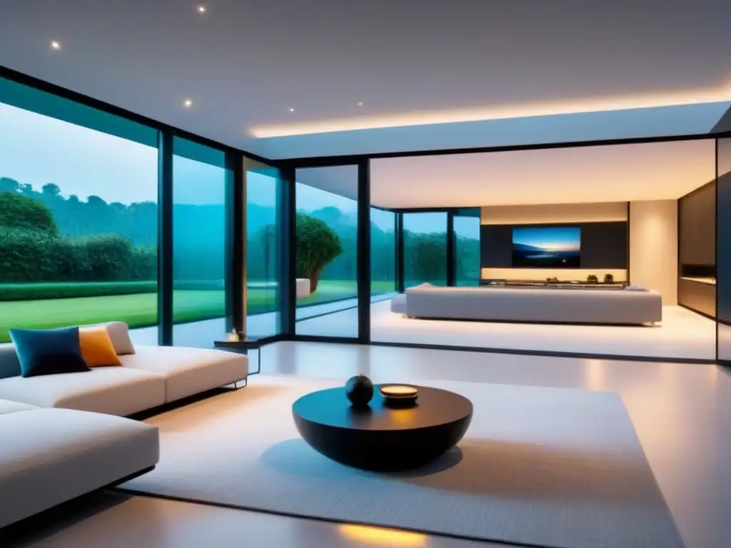 Vivienda inteligente de diseño moderno en 8k Una casa inteligente de diseño vanguardista, con tecnología de punta integrada y ambiente sofisticado