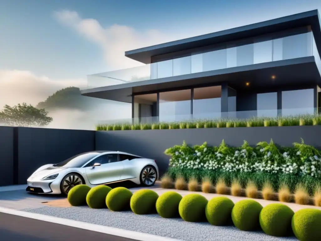 Hogar inteligente sostenible con IoT: diseño futurista y ecofriendly Casa inteligente sostenible con tecnología IoT