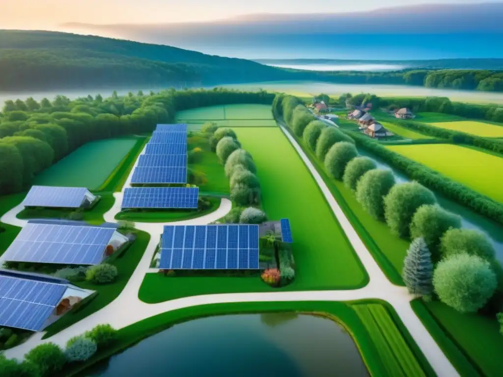 Desarrollo rural moderno y sostenible en América del Norte Un cautivador desarrollo inmobiliario rural en Norteamérica, fusionando tradición y diseño innovador