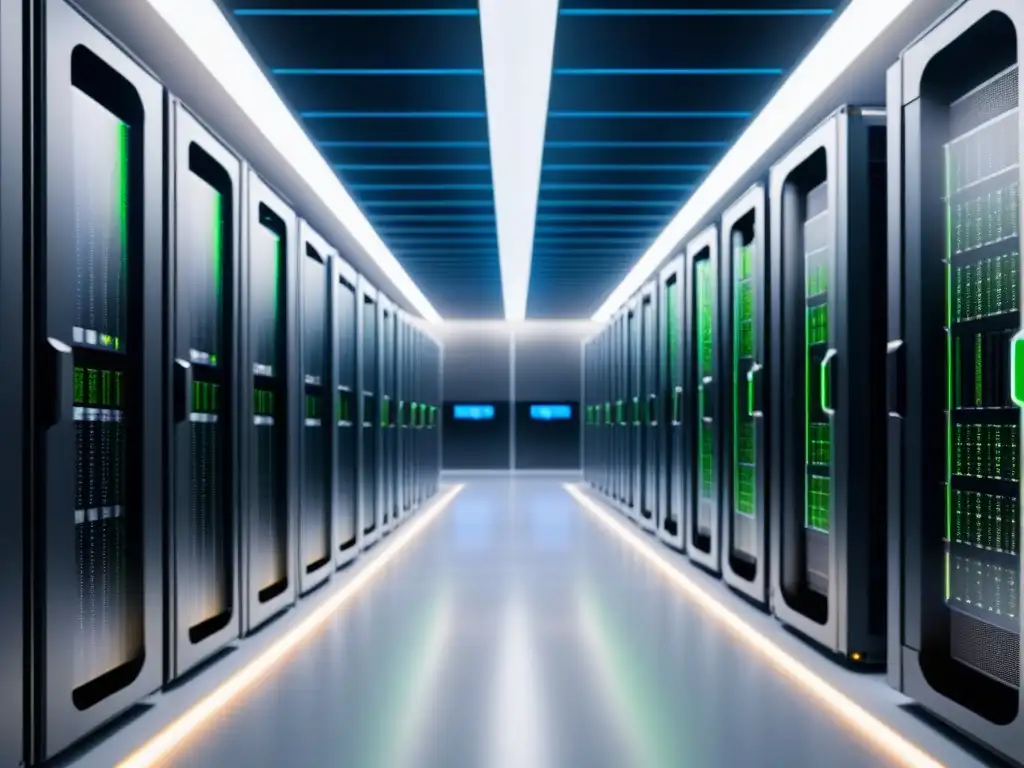 Centro de datos sostenible: innovación y eficiencia energética en 8k Centro de datos sostenible para inversionistas globales: tecnología avanzada y eficiencia energética en armonía con la naturaleza