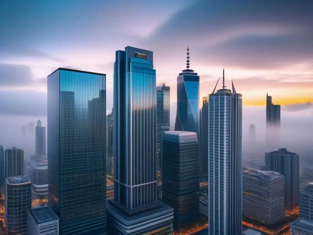 Metrópolis internacional: lujo y diversidad urbana en 8k Una ciudad dinámica con rascacielos y arquitectura moderna y tradicional