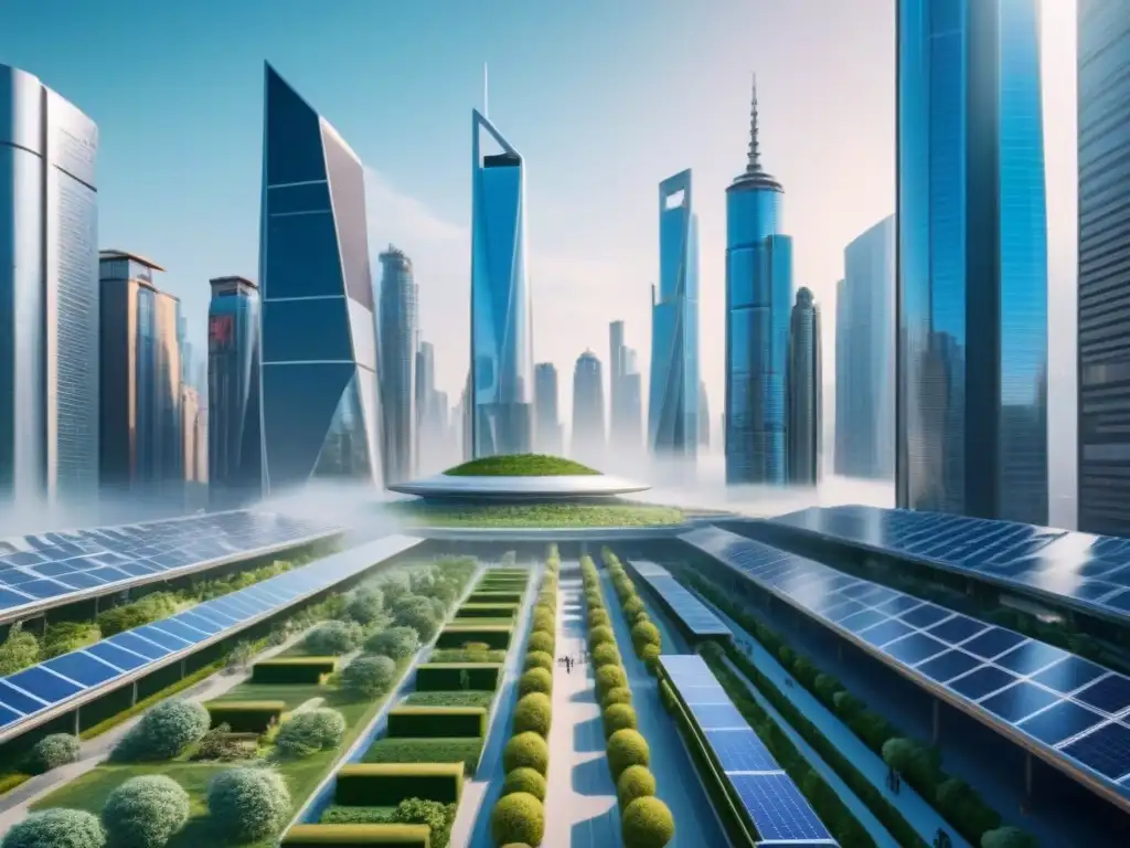 Metrópolis futurista: diseño arquitectónico innovador en 8k Una ciudad futurista con diseños arquitectónicos innovadores y tecnología avanzada