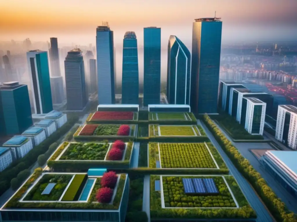 Horizonte urbano sostenible: arquitectura eco en armonía con la naturaleza La ciudad del futuro: Inversión inmobiliaria sostenible integrando naturaleza y arquitectura en su diseño urbano
