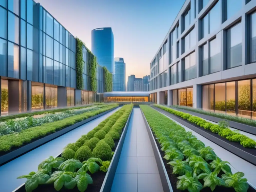 Metrópolis verde: ciudad sostenible con edificios eco y naturaleza Una ciudad moderna con edificios verdes integrados con la naturaleza, personas caminando y bicicletas en las calles arboladas