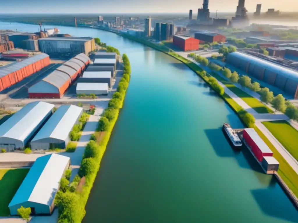 Renovación urbana: paisaje postindustrial y vida sostenible Invierte en ciudades postindustriales: una mezcla de lo antiguo y lo moderno, reflejando la renovación urbana y la vida sostenible