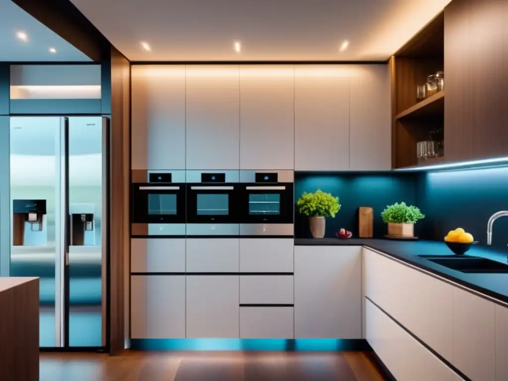Cocina de lujo con tecnología PropTech integrada Cocina moderna de lujo con tecnología PropTech integrada