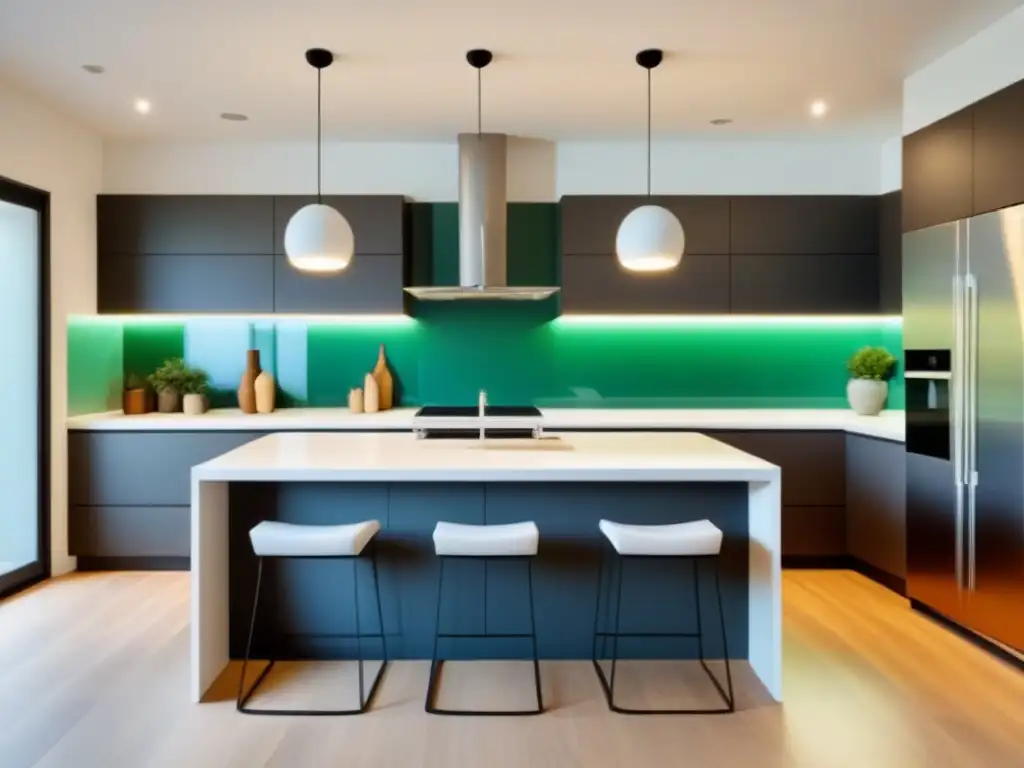 Cocina de lujo en alquiler vacacional: diseño sofisticado y funcional Cocina moderna y lujosa en propiedad de alquiler, estrategias renovación rentabilidad propiedades