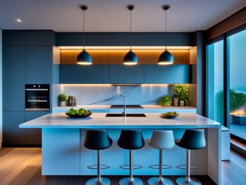 Cocina moderna de lujo con isla espaciosa y diseño contemporáneo Renovación de cocinas para inversores: Cocina moderna con detalles de lujo y diseño contemporáneo