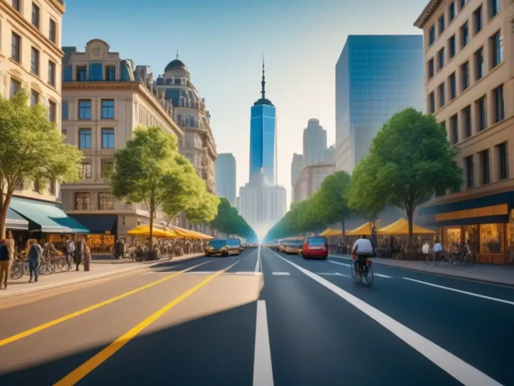 Contraste urbano: modernidad y tradición en auge Colonias en auge mercado inmobiliario: Ciudad vibrante con rascacielos modernos y arquitectura histórica, reflejo de crecimiento y oportunidad