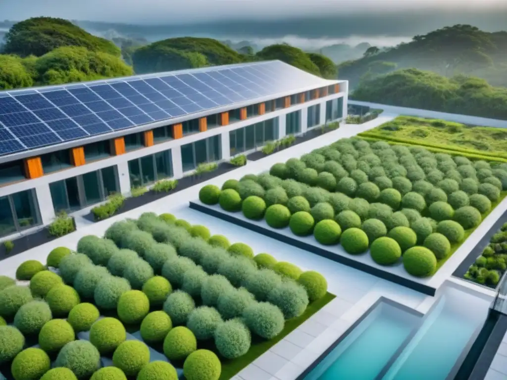 Complejo sostenible con certificaciones LEED, BREEAM y más Complejo arquitectónico sostenible con certificaciones globales de construcción sostenible: LEED, BREEAM, WELL y Green Globes