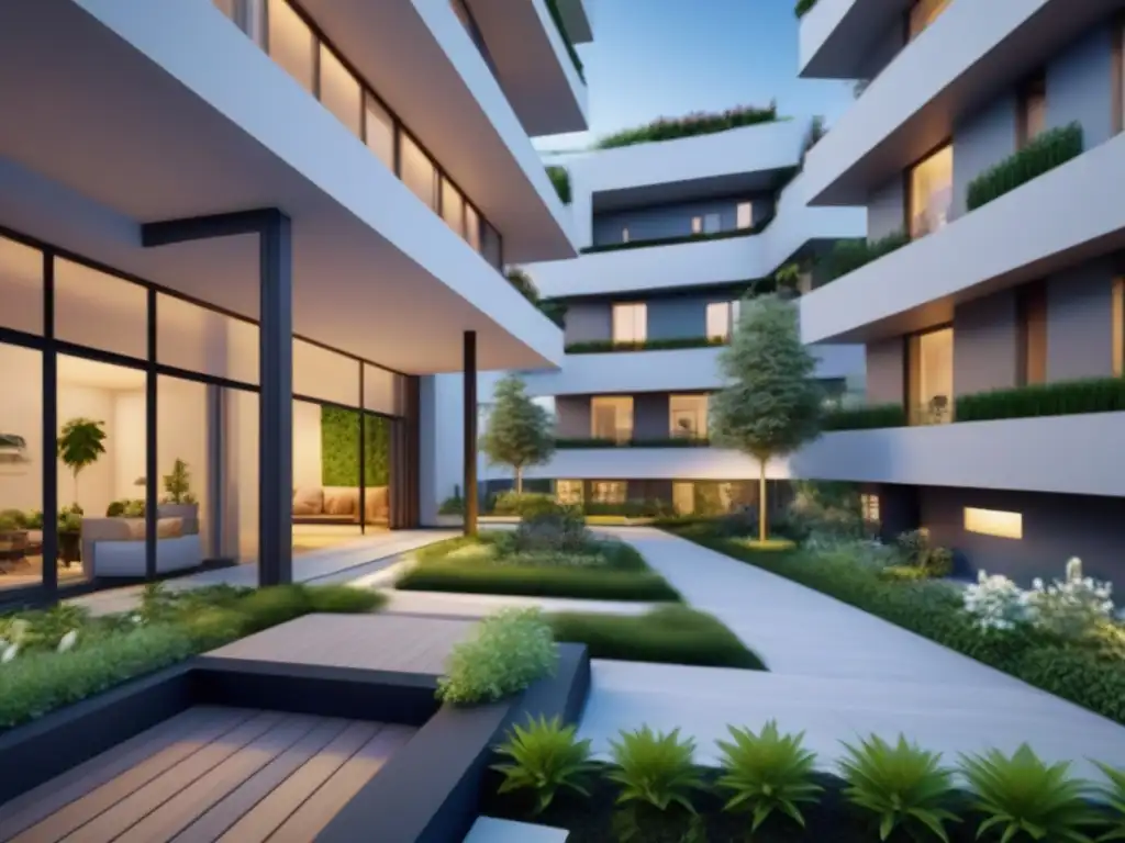 Residencia futurista para mayores en entorno natural Complejo residencial futurista para personas mayores con viviendas adaptadas en mercado inmobiliario