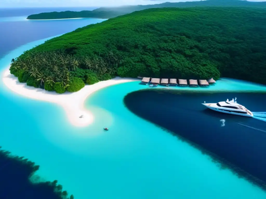 Paraíso privado de lujo: isla exclusiva con vistas aéreas impresionantes Compra isla privada en mercado inmobiliario: paraíso exclusivo con aguas turquesas, playas blancas y lujosas comodidades