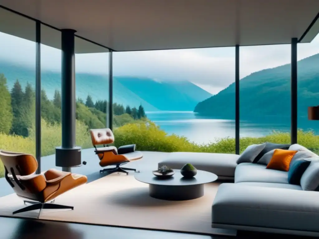 Residencia de lujo en paisaje norteamericano: arquitectura moderna Compra segunda residencia en Norteamérica: diseño arquitectónico moderno en paisaje de lujo con vistas a la naturaleza y montañas