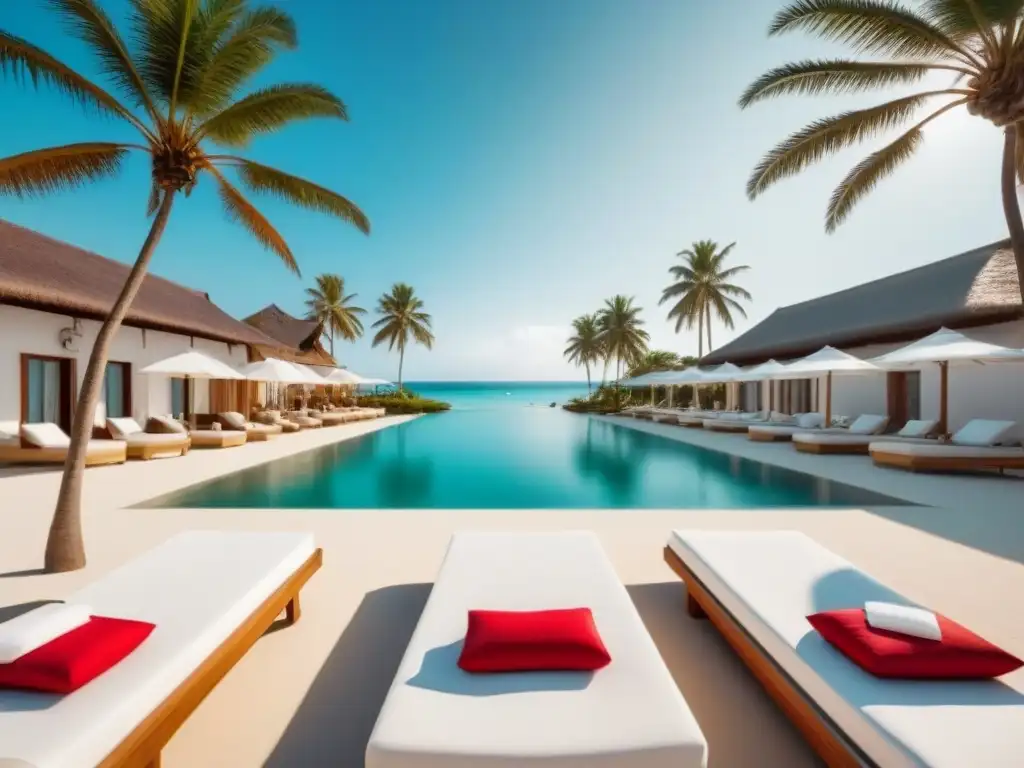Resort de lujo frente al mar: criptocompras en paraíso exótico Compra de tiempo compartido en criptomonedas: Resort de lujo frente al mar con piscinas infinitas y aguas turquesas