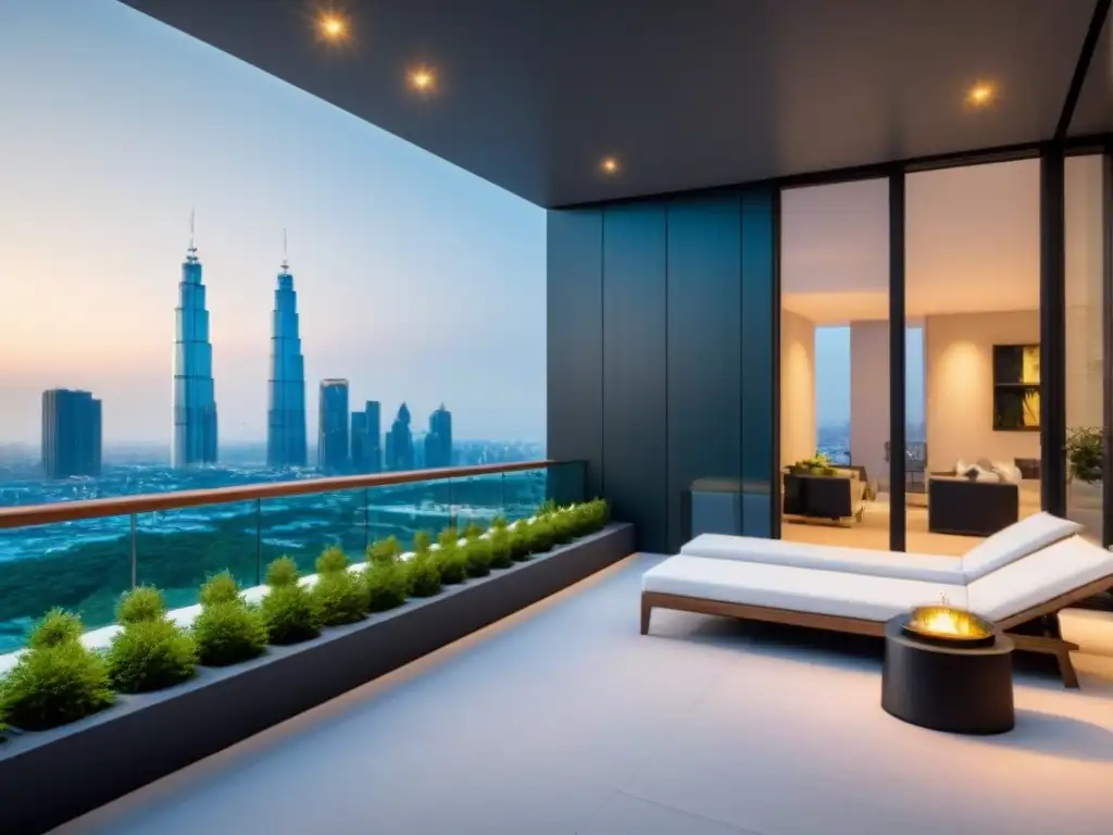 Condominio de lujo en ciudad internacional: diseño moderno y exclusivo Condominio de lujo en ciudad internacional, diseño arquitectónico moderno, jardines en azotea y vista urbana