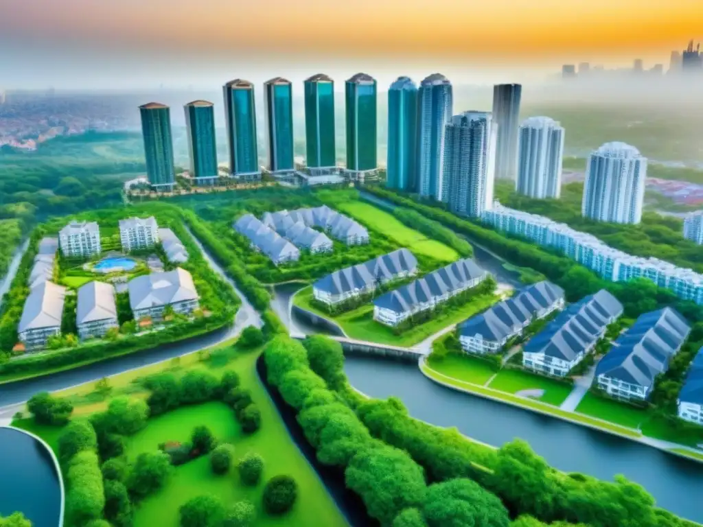 Contraste urbano: desarrollo y envejecimiento poblacional en la vivienda Contraste entre la vida urbana y la comunidad de retiro en un paisaje de ciudad