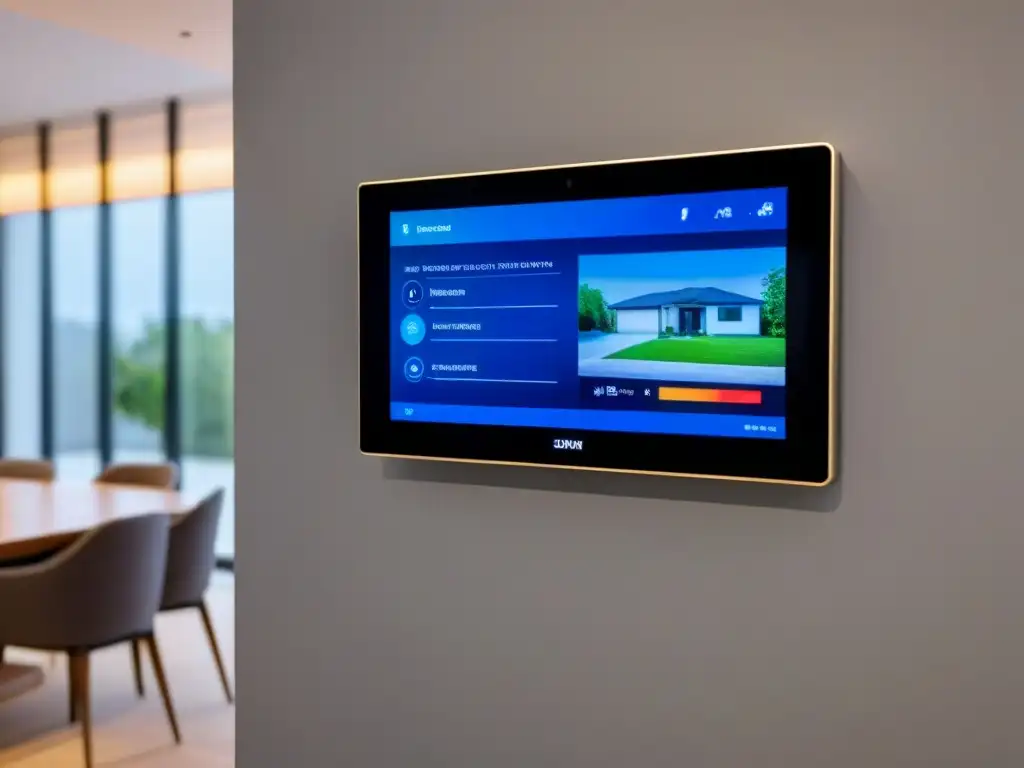Sistema de seguridad inteligente en una casa de lujo Control de seguridad IoT en una lujosa casa inteligente global