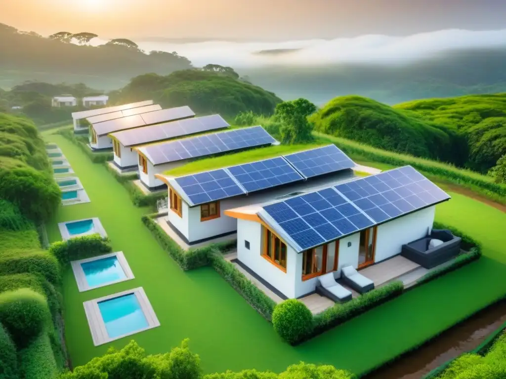 Desarrollo sostenible: eco-housing en entorno natural Un desarrollo habitacional sostenible integrado con la naturaleza, cumpliendo normativas ambientales inversión inmobiliaria