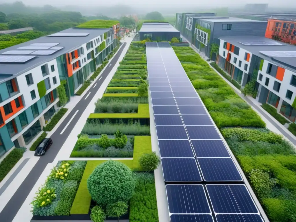 Eco-ciudad del futuro: sostenibilidad y tecnología verde Un desarrollo inmobiliario sostenible con tecnología verde integrada