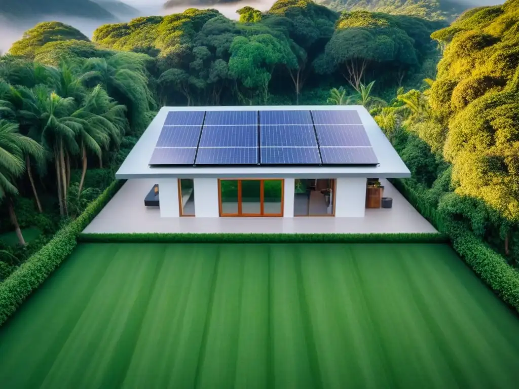Propiedad sostenible de lujo: elegancia ecoamigable en entorno natural Desarrollo de propiedades de lujo sostenible integrado armoniosamente en la naturaleza, elegante y ecoamigable