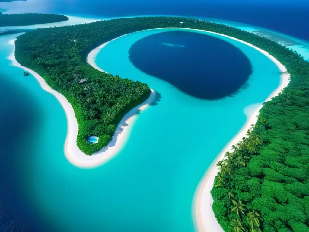 Paraíso de lujo: isla privada con playas blancas y villas opulentas Desarrollo de resorts de lujo en islas privadas con playas blancas, aguas turquesas y villas opulentas