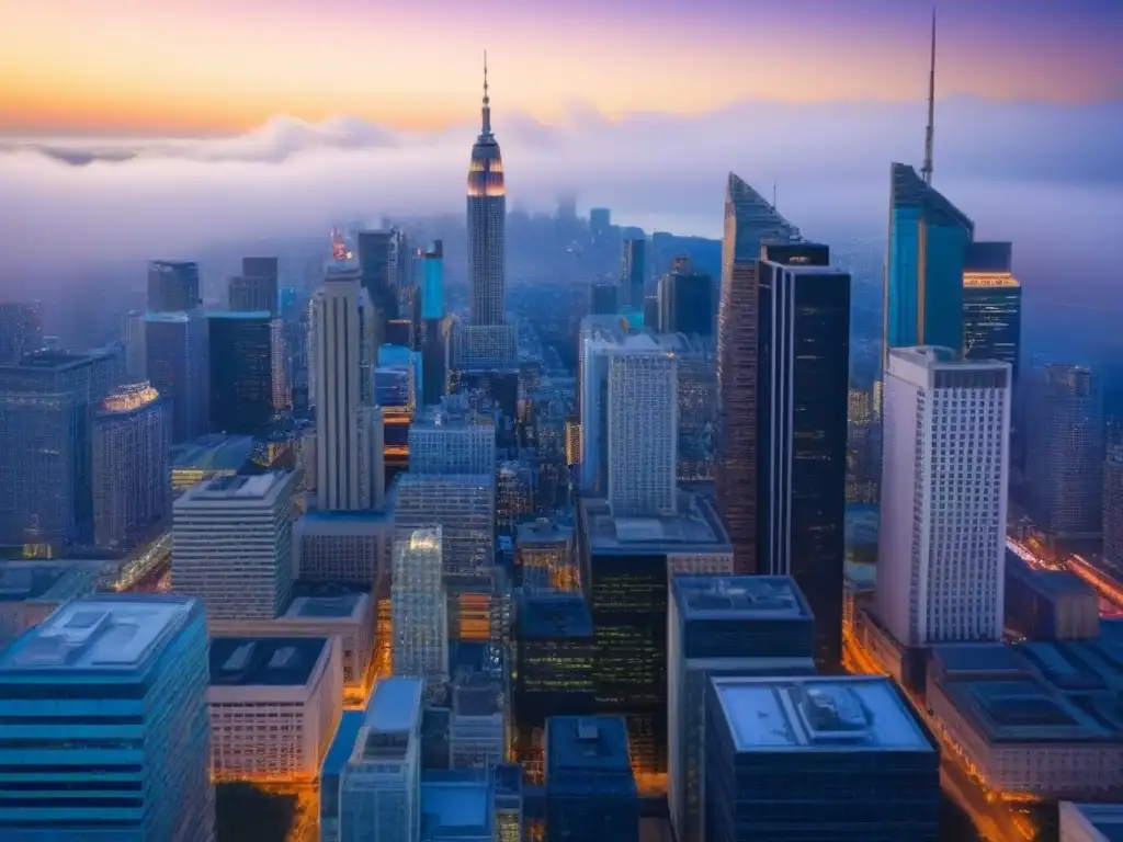 Desarrollo urbano sin gentrificación: fusión armoniosa de modernidad y tradición en la ciudad al anochecer