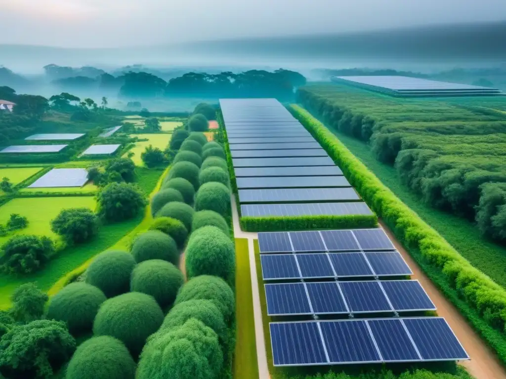 Desarrollo urbano sostenible: arquitectura eco en armonía con la naturaleza Un desarrollo urbano sostenible con certificaciones LEED y BREEAM inmobiliario, armonizando modernidad con naturaleza