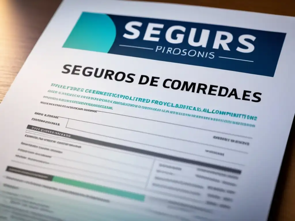 Seguros de Propiedades Comerciales: Confianza y Protección Detallada póliza de Seguros de Propiedades Comerciales para Arrendadores, con diseño sofisticado y profesional