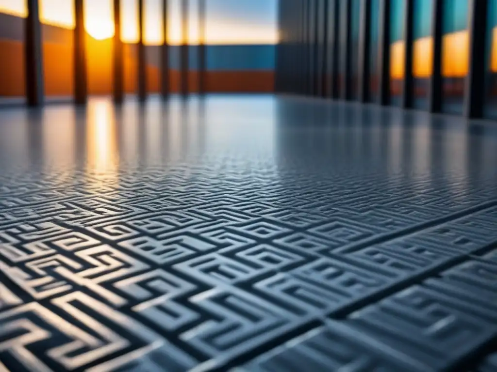 Detalles geométricos en concreto pulido de alta calidad Detalles geométricos en concreto pulido, reflejando las regulaciones en el mercado internacional de materiales de construcción