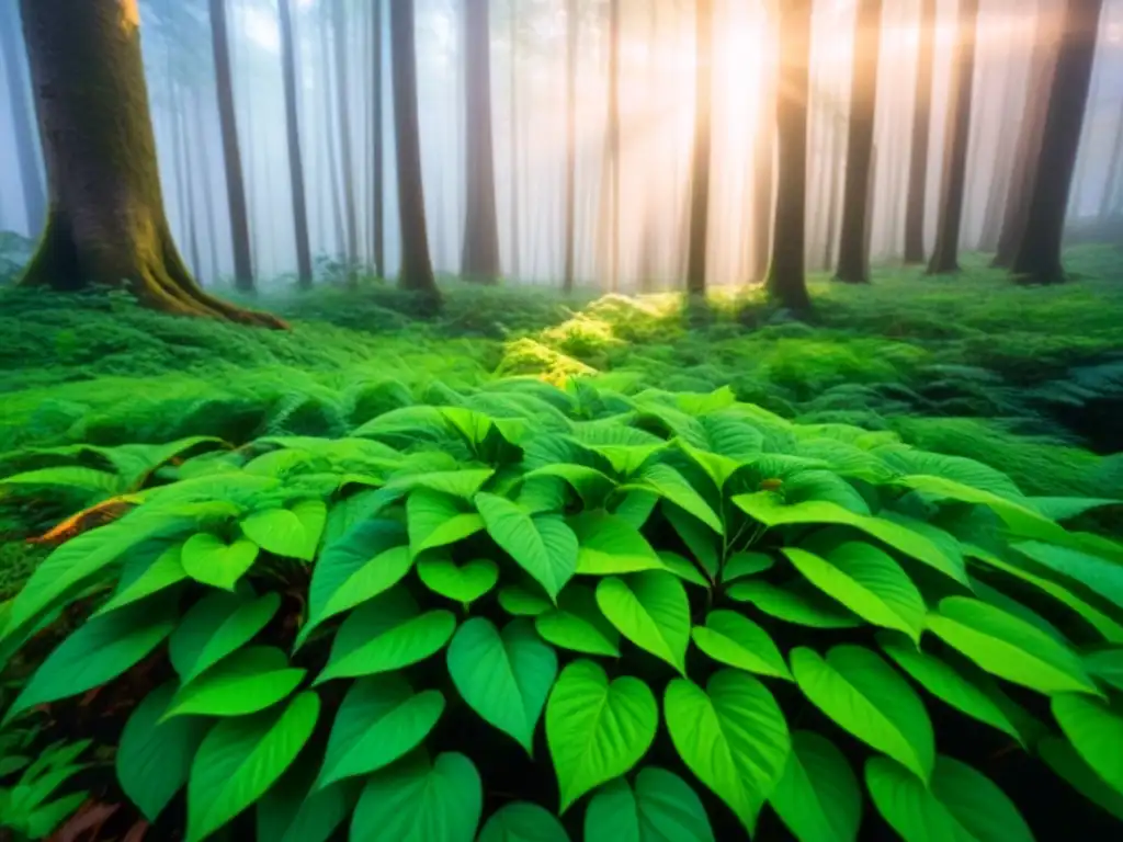 Bosque exuberante: detalle fascinante de la naturaleza Detalles vibrantes del bosque verde resaltan la importancia de normativas ambientales en propiedades