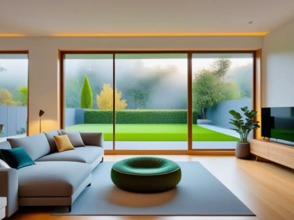 Diseño moderno para hogar familiar: sala espaciosa con rincón para mascotas Diseño inmobiliario para familias modernas: Sala amplia y acogedora con rinconcito para mascotas y toques de color vibrantes
