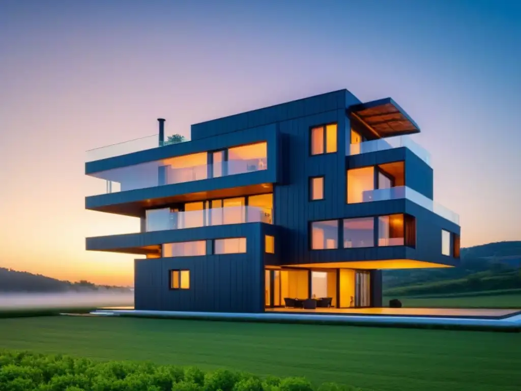 Blueprint sostenible: diseño energético y ecoamigable Diseño innovador con energía solar y eficiencia en Normativas construcción eficiencia energética