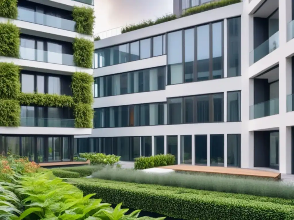 Edificio ecofriendly con jardín en la azotea y diseño sostenible Edificio de alta gama con jardín en la azotea, certificaciones LEED y BREEAM propiedades