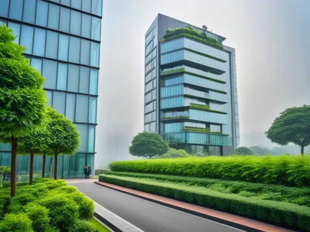 Edificio de lujo con seguridad avanzada y diseño moderno Edificio de apartamentos de lujo con fachada de cristal y sistemas inteligentes en seguridad inmobiliaria