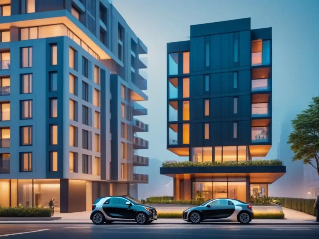 Edificio inteligente: tecnología y eficiencia en la vida urbana Edificio inteligente con tecnología IoT en mercado inmobiliario internacional