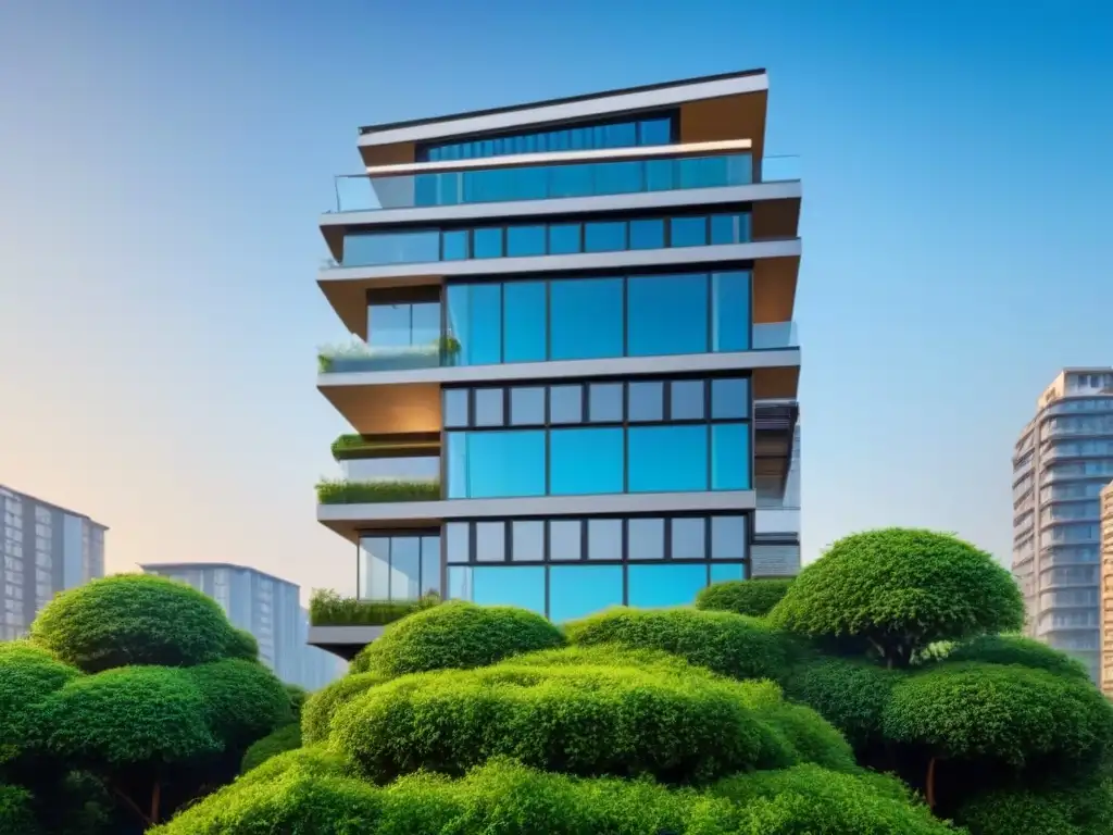 Edificio de lujo en mercado emergente: naturaleza y arquitectura sostenible Edificio de lujo en mercado emergente: diseño arquitectónico moderno, naturaleza y sostenibilidad