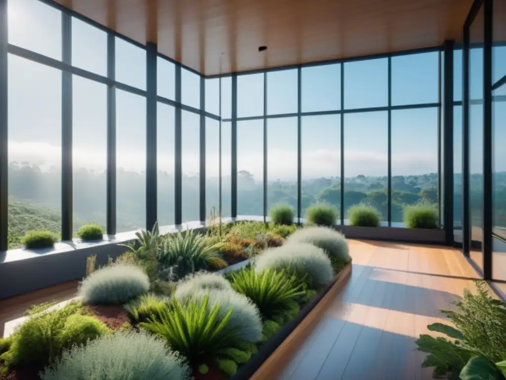 Edificio verde moderno y lujoso: diseño sostenible y ecoamigable Un edificio moderno y lujoso con elementos sostenibles resaltando la importancia de proyectos inmobiliarios sostenibles