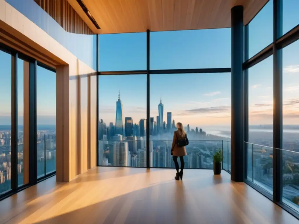 Edificio de madera CLT: innovación sostenible en la ciudad Edificio moderno de madera contralaminada para inversores internacionales en vibrante ciudad