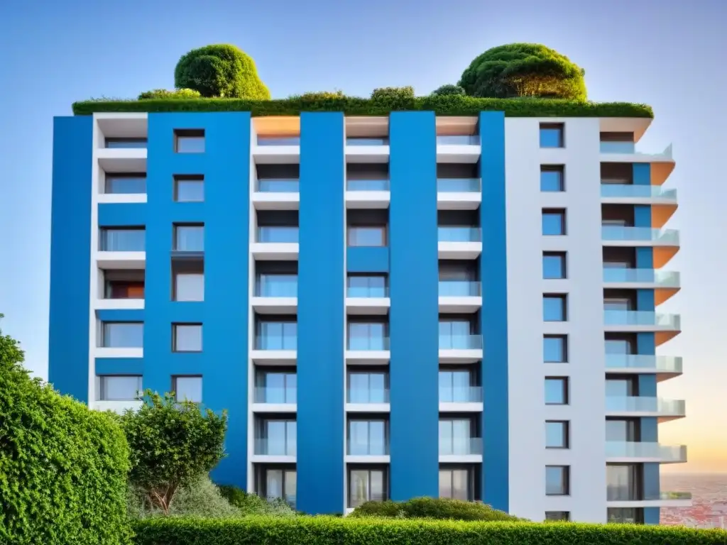Arquitectura moderna en Lisboa: lujo y elegancia en Portugal Edificio moderno en Lisboa, Portugal, rodeado de vegetación, reflejando la ciudad